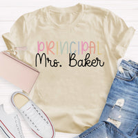 Personalized Name Principal Teacher T-Shirt