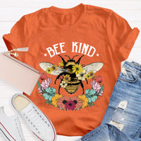 Bee Kind Floral Teacher T-Shirt