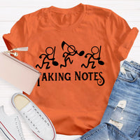 Taking Notes Music Teacher T-Shirt