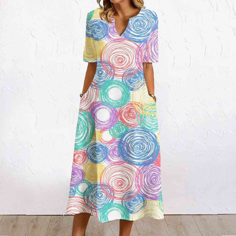 Seamless Doodle Line Dress