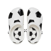 Toddlers' Soccer Ball Clogs - White / Black
