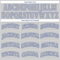 Custom Gray Gray Royal Authentic Baseball Jersey