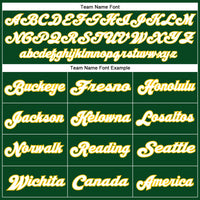 Custom Football Jersey - Green White-Gold Mesh Authentic Throwback
