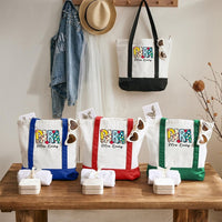 Personalized Para Teacher Name Daily Color-Blocked Canvas Bag