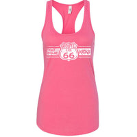 Route 66 Racerback Tank Top: Ladies' Terry Cotton Blend