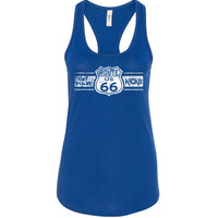 Route 66 Racerback Tank Top: Ladies' Terry Cotton Blend
