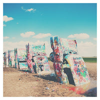 Cadillac Ranch print, route 66 photograph, Americana wall art, travel photography, dorm room decor