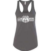 Route 66 Racerback Tank Top: Ladies' Terry Cotton Blend
