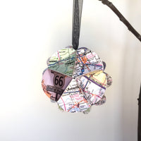 Route 66 Map Ornament: Personalizable Road Trip Souvenir