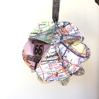 Route 66 Map Ornament: Personalizable Road Trip Souvenir