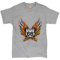 Historic Route 66 T-shirt The Legend Rolls On, The Mother Road, American Pride, Car Enthusiast, Gift for Mechanic, Automotive Men's Tee