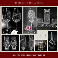 Route 66 and Ford Mustang Set of Wine Glasses | Hand Engraved | Fully personalized | Proud American Gift | Travel Lover | Ford Mustang Fan