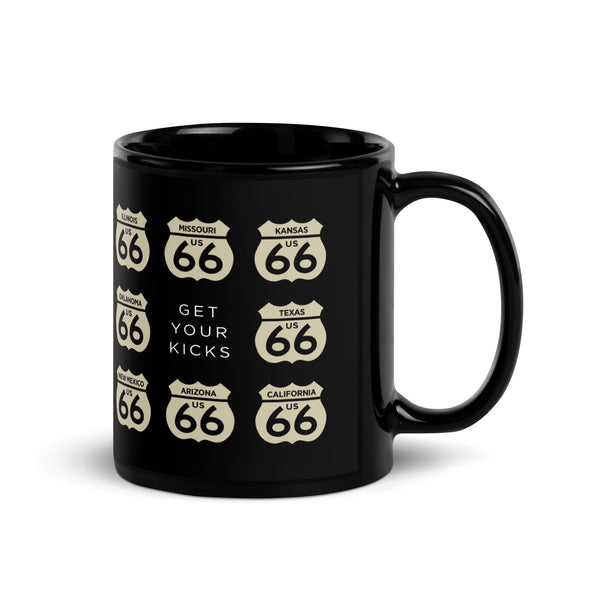 Route 66 Black Coffee Mug