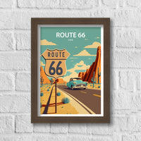 Route 66 Art Print | Route 66 | Route 66 Wall Decor| Route 66 Print | Route 66 Poster | Route 66 Art | Printable Wall Art | Travel Poster