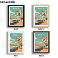 Route 66 Art Print | Route 66 | Route 66 Wall Decor| Route 66 Print | Route 66 Poster | Route 66 Art | Printable Wall Art | Travel Poster