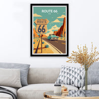 Route 66 Art Print | Route 66 | Route 66 Wall Decor| Route 66 Print | Route 66 Poster | Route 66 Art | Printable Wall Art | Travel Poster