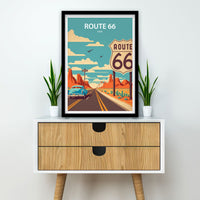Route 66 Art Print | Route 66 | Route 66 Wall Decor| Route 66 Print | Route 66 Poster | Route 66 Art | Printable Wall Art | Travel Poster