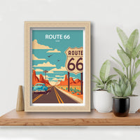 Route 66 Art Print | Route 66 | Route 66 Wall Decor| Route 66 Print | Route 66 Poster | Route 66 Art | Printable Wall Art | Travel Poster