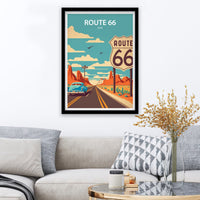 Route 66 Art Print | Route 66 | Route 66 Wall Decor| Route 66 Print | Route 66 Poster | Route 66 Art | Printable Wall Art | Travel Poster