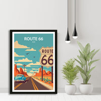 Route 66 Art Print | Route 66 | Route 66 Wall Decor| Route 66 Print | Route 66 Poster | Route 66 Art | Printable Wall Art | Travel Poster