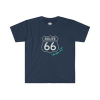 Historic US Route 66 Cars Mother Road Graphic Logo T-Shirt - Americana