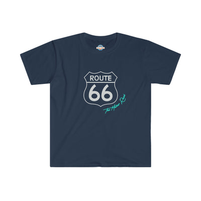 Historic US Route 66 Cars Mother Road Graphic Logo T-Shirt - Americana