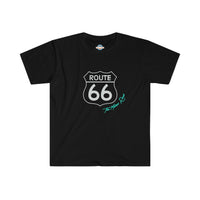 Historic US Route 66 Cars Mother Road Graphic Logo T-Shirt - Americana