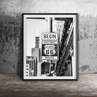 ROUTE 66 - Chicago Photography Print - Unframed Wall Art Print - Chicago Decor - Downtown Chicago Loop Artwork
