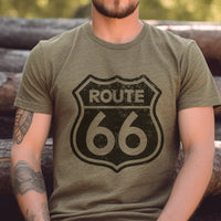 Route 66 Tee Shirt, Vintage Road Sign Tshirt Gift