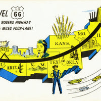 Route 66 Printable Postcards, Vintage Retro Travel Art (Digital Download)