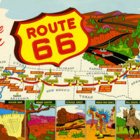 Route 66 Printable Postcards, Vintage Retro Travel Art (Digital Download)