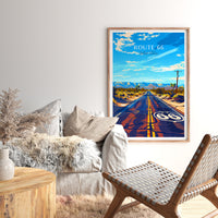Route 66 Poster - USA Wall Art, the perfect gift and a lasting travel memory | Art Print