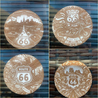 Route 66 Coasters set of 4 with holder