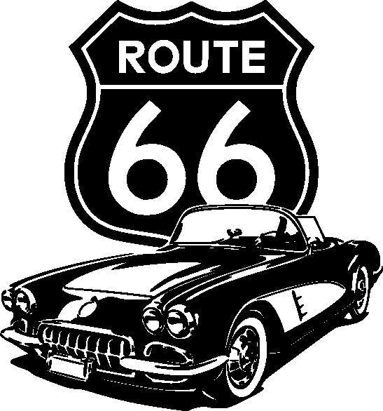 Route 66 Vector, 66, Vector, Digital Download, Vector Illustrations, Vector Art, Printable Image, Retro Designs