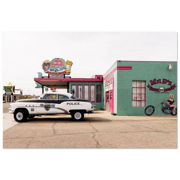 Mr D'z Route 66 Diner Print - Vintage Americana Poster