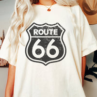 Route 66 Tshirt, Vintage Road Sign Gift Tee