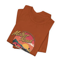 Route 66 Mother Road T-Shirt, Road Trip, Travel Gift, Nostalgic, Retirement Gift, Bucket List, Classic Car, Unisex Jersey Short Sleeve Tee