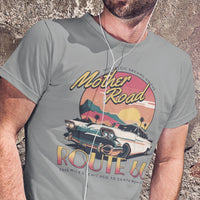 Route 66 Mother Road T-Shirt, Road Trip, Travel Gift, Nostalgic, Retirement Gift, Bucket List, Classic Car, Unisex Jersey Short Sleeve Tee