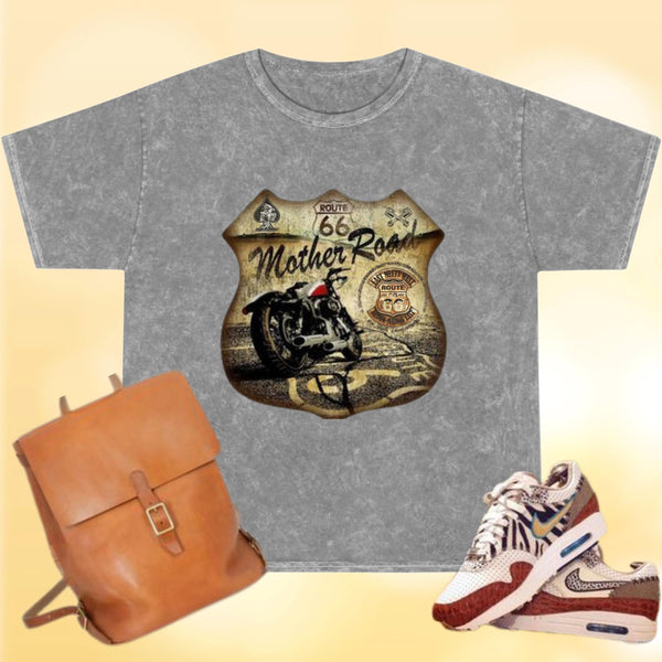 Custom Route 66 T-Shirt: Mother Road Motorcycle Tee