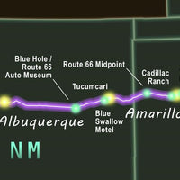 Route 66 Poster Map