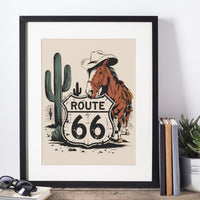 Route 66 Wall Art | Historic Highway Digital Print | Instant Download | Mother Road Souvenir Home Decor | Western Road Trip Printable Poster