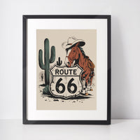 Route 66 Wall Art | Historic Highway Digital Print | Instant Download | Mother Road Souvenir Home Decor | Western Road Trip Printable Poster