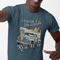 Route 66 Americas Highway Vintage Tee - Retro Travel Shirt, The Mother Road, Gift for Travelers, Motorcycle Road Trip, Road Trip T-Shirt