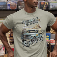 Route 66 Americas Highway Vintage Tee - Retro Travel Shirt, The Mother Road, Gift for Travelers, Motorcycle Road Trip, Road Trip T-Shirt