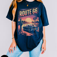 Vintage Route 66 T-Shirt, Retro Road Trip Tee