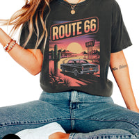Vintage Route 66 T-Shirt, Retro Road Trip Tee
