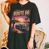 Vintage Route 66 T-Shirt, Retro Road Trip Tee