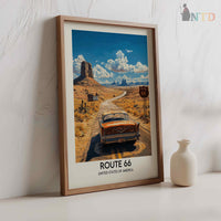 Route 66 Wall Art, Route 66 Print, Route 66 Art, Route Gift, Travel Print, Travel Poster, Housewarming Gift, Route 66 Artwork, Route 66