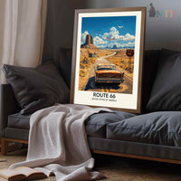 Route 66 Wall Art, Route 66 Print, Route 66 Art, Route Gift, Travel Print, Travel Poster, Housewarming Gift, Route 66 Artwork, Route 66