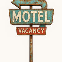 Route 66 Retro Gas Station Print – Vintage Americana Wall Art – Digital Download
